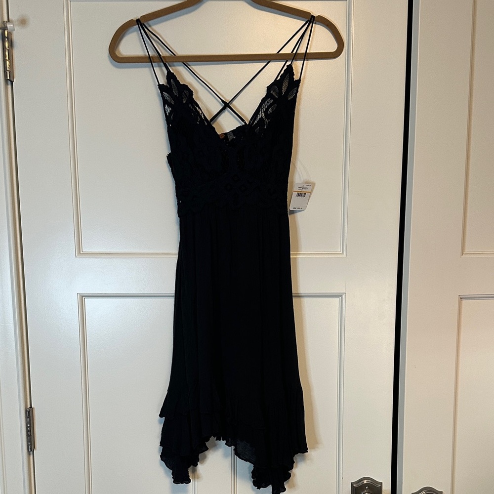 NWT Free People Elegant Black Lace Dress